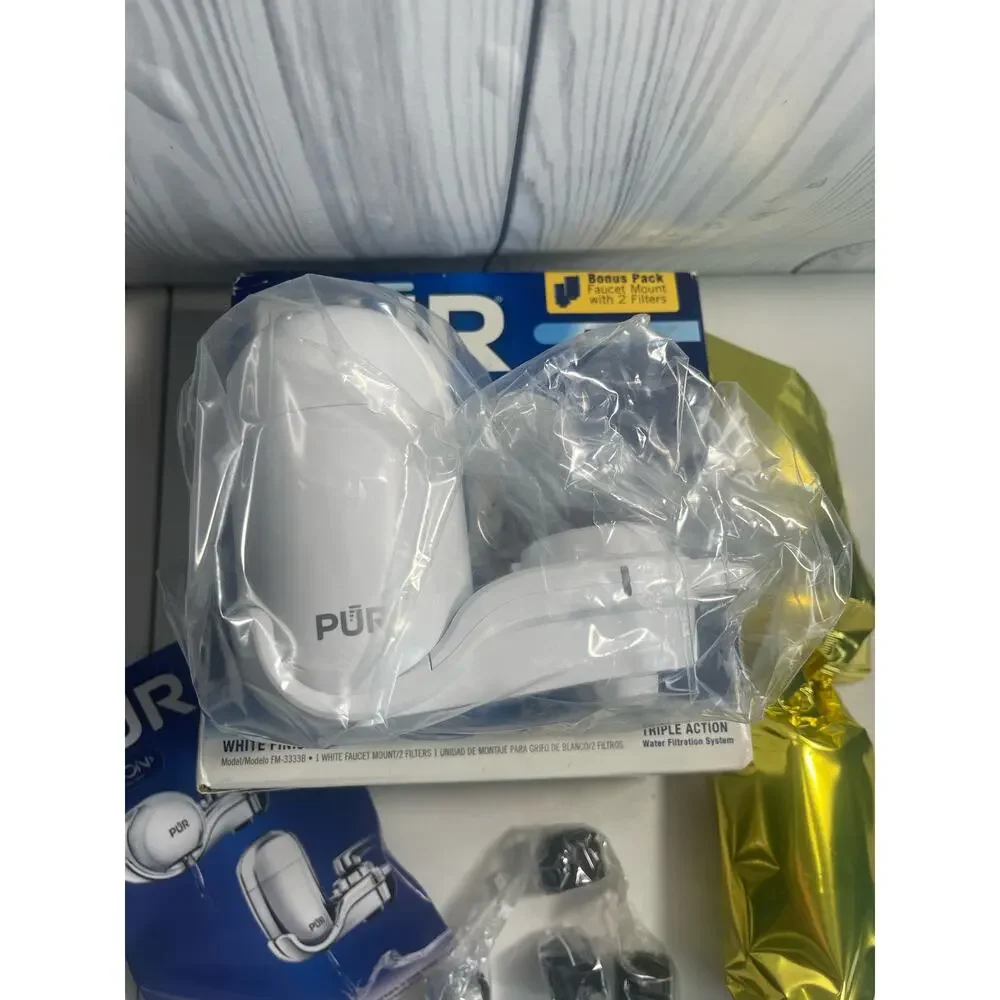 PUR PLUS Maxion Faucet Mount Filter White Finish + 2 Filters 3333B